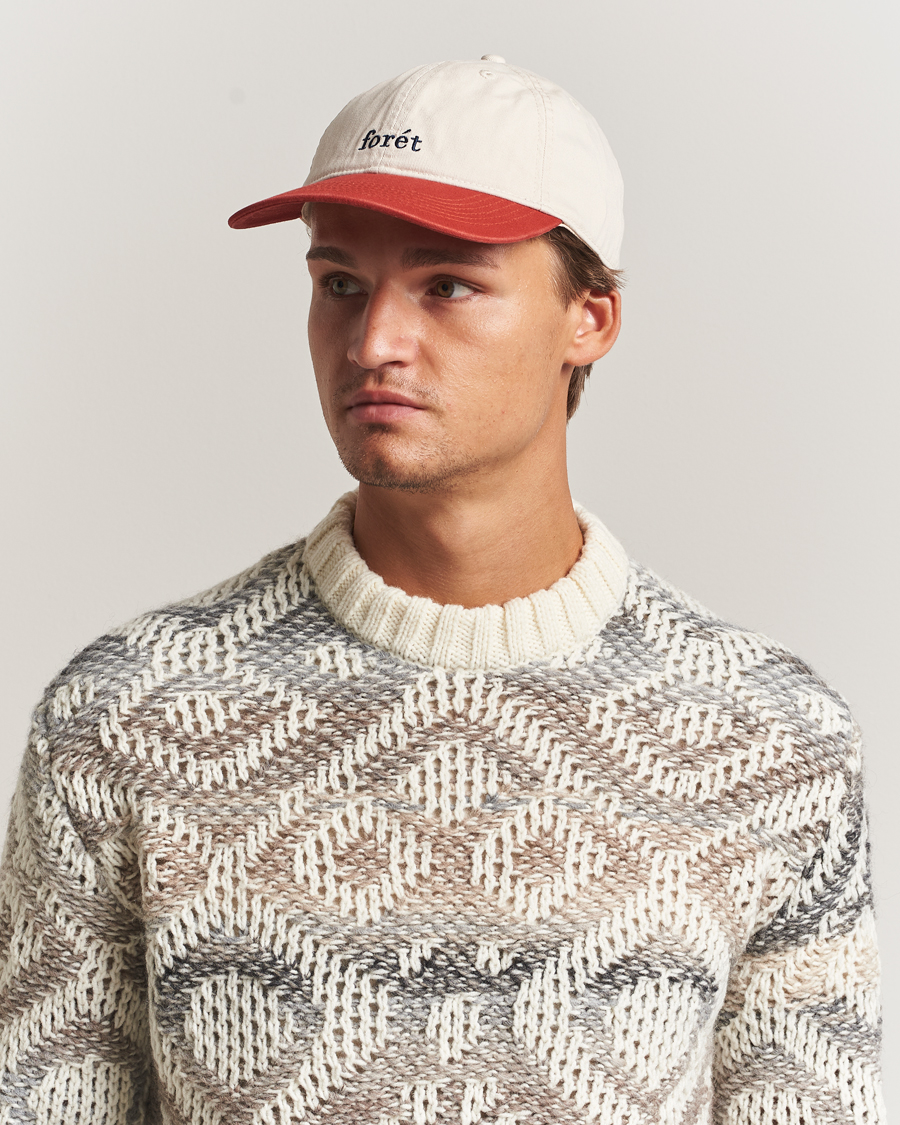Heren | Hoeden en petten | Forét | Hawk Washed 2-Tone Cap Cloud/Red