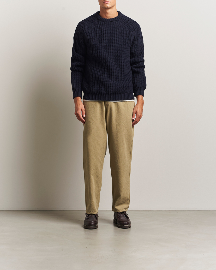 Heren | Truien | Forét | Trip Chunky Rib Knit Navy