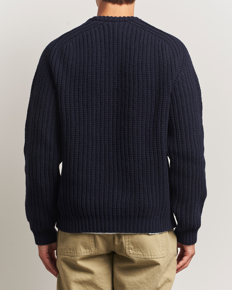 Heren | Truien | Forét | Trip Chunky Rib Knit Navy