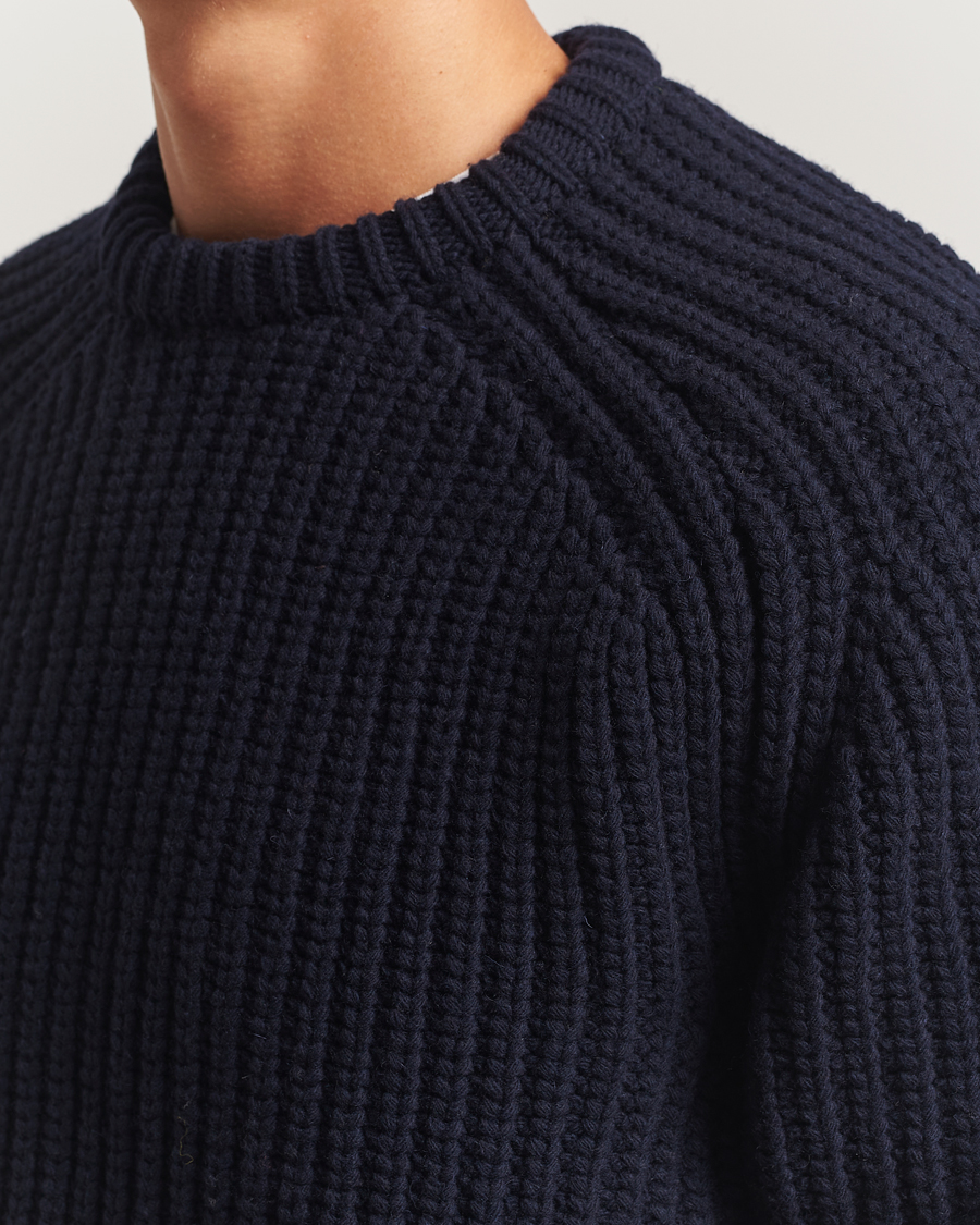 Heren | Truien | Forét | Trip Chunky Rib Knit Navy
