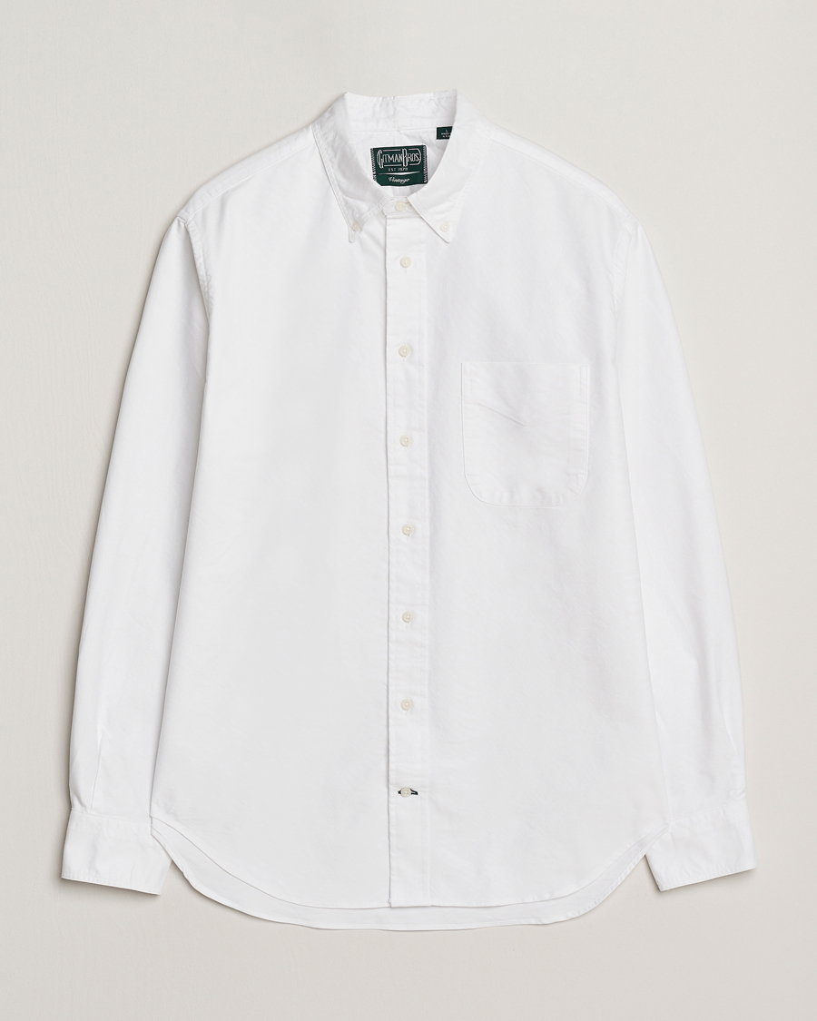 Heren | Overhemden | Gitman Vintage | Oxford Button Down Shirt White