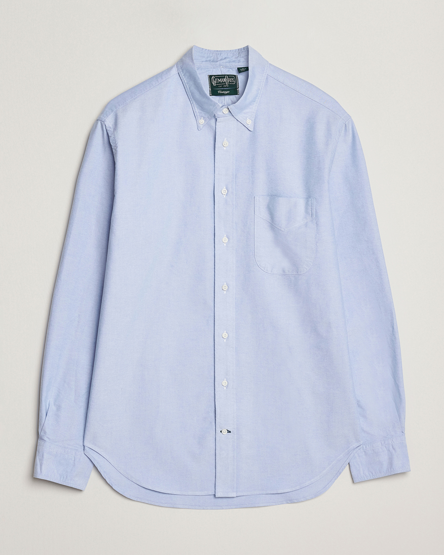 Heren | Overhemden | Gitman Vintage | Oxford Button Down Shirt Light Blue