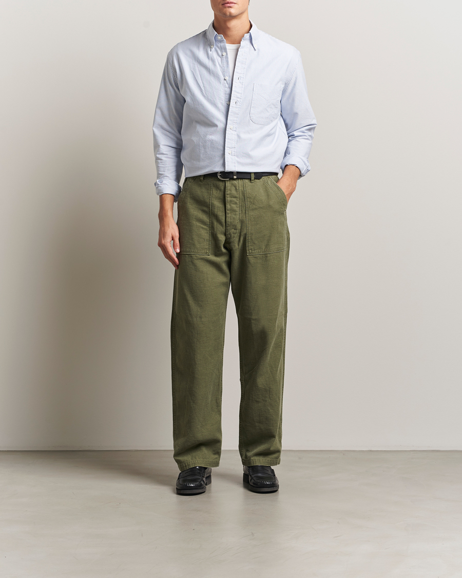 Heren | Overhemden | Gitman Vintage | Oxford Button Down Shirt Light Blue Stripe