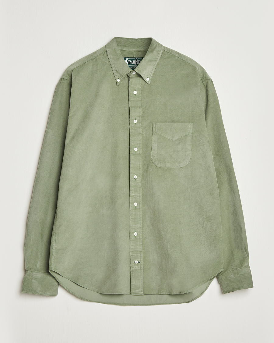 Heren | Overhemden | Gitman Vintage | Corduroy Button Down Shirt Sage