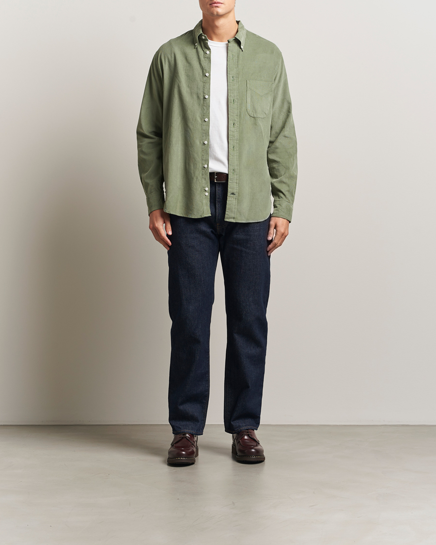 Heren | Overhemden | Gitman Vintage | Corduroy Button Down Shirt Sage