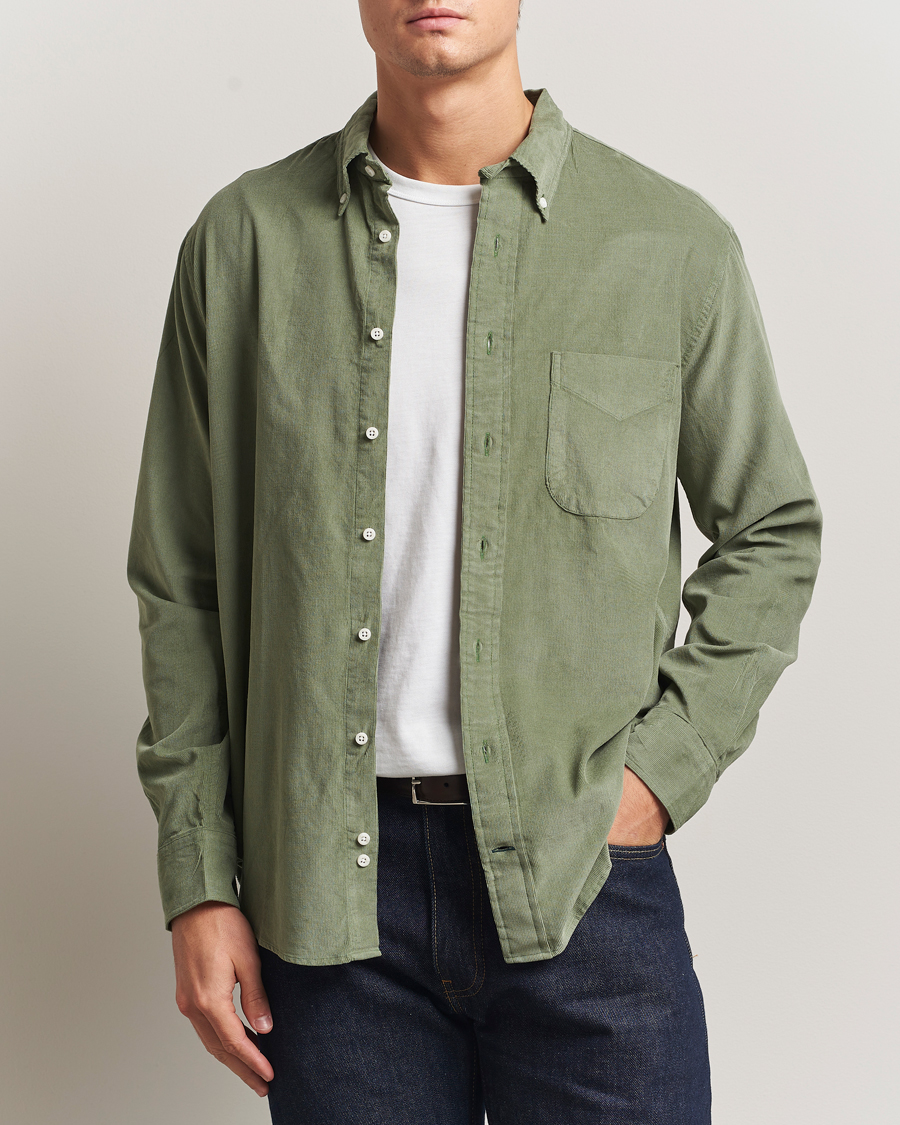 Heren | Overhemden | Gitman Vintage | Corduroy Button Down Shirt Sage