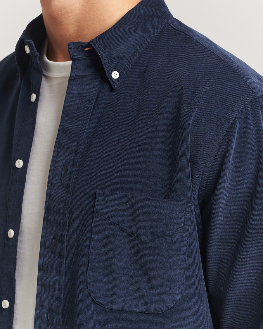 Heren | Overhemden | Gitman Vintage | Corduroy Button Down Shirt Navy