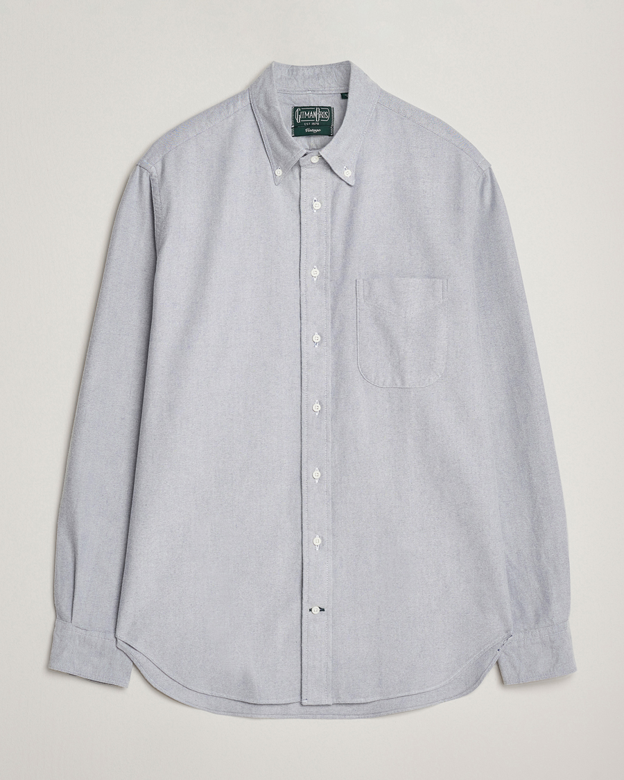 Heren | Overhemden | Gitman Vintage | Brushed Oxford Button Down Shirt Blue