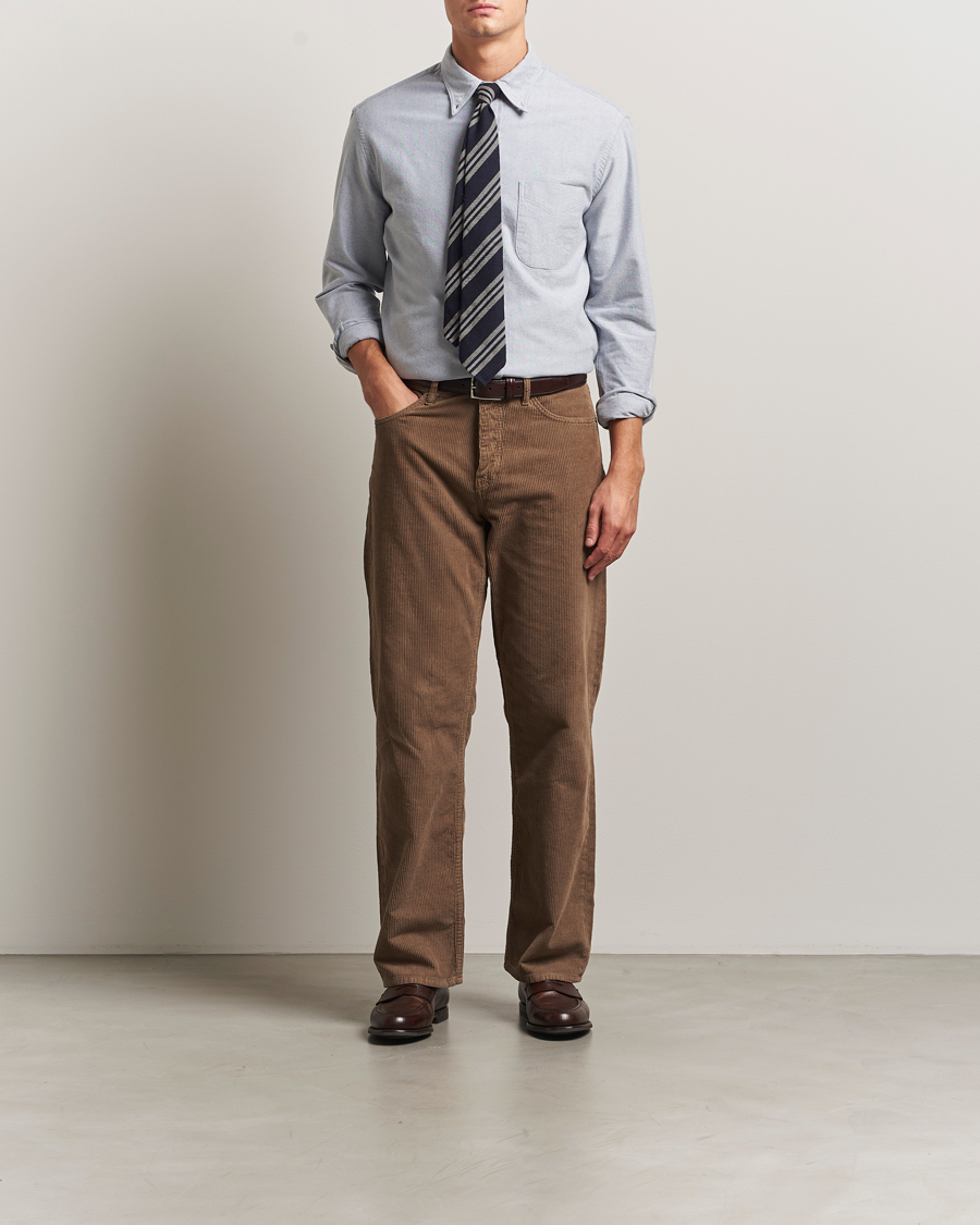 Heren | Overhemden | Gitman Vintage | Brushed Oxford Button Down Shirt Blue