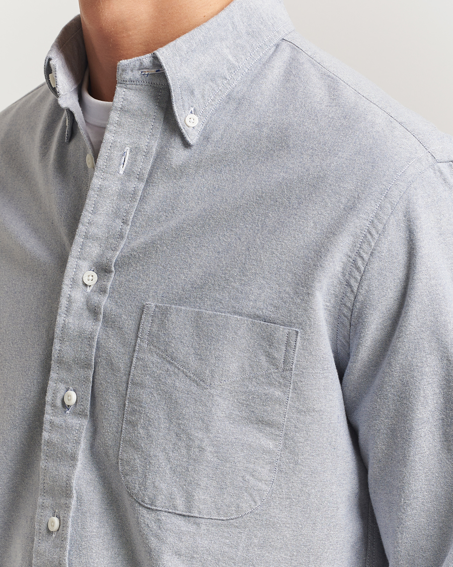Heren | Overhemden | Gitman Vintage | Brushed Oxford Button Down Shirt Blue
