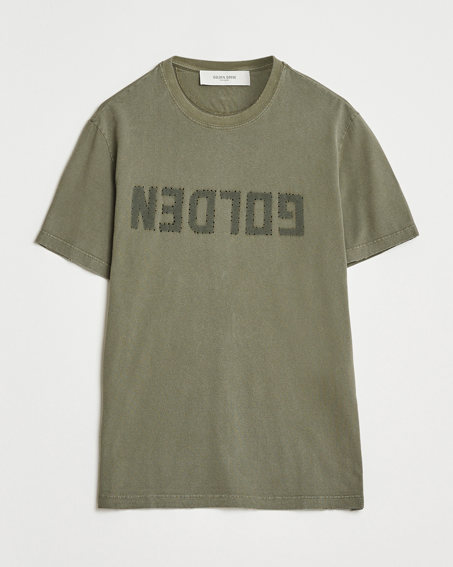 Heren | T-shirts | Golden Goose | Cotton Logo T-Shirt Dusty Olive