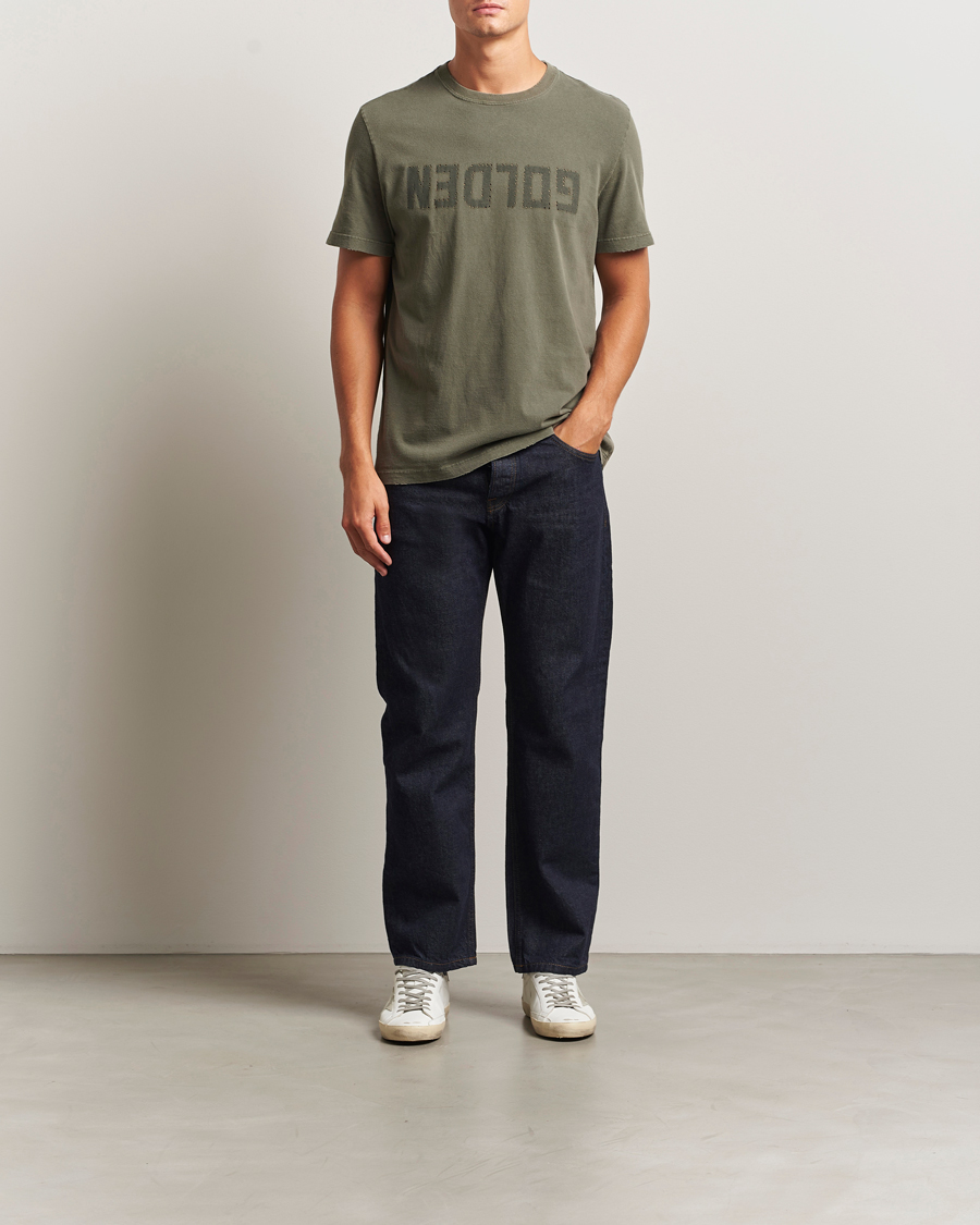 Heren | T-shirts | Golden Goose | Cotton Logo T-Shirt Dusty Olive