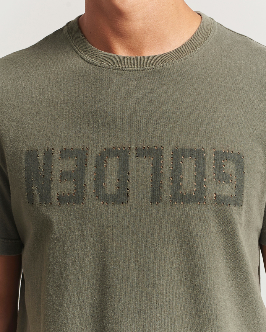 Heren | T-shirts | Golden Goose | Cotton Logo T-Shirt Dusty Olive