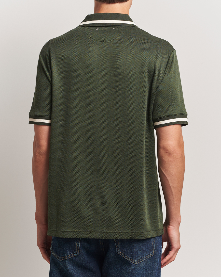 Heren | Polo's | Golden Goose | Micro Piquet Knit Polo Grape Leaf
