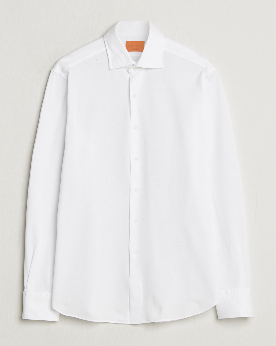 Heren | Overhemden | Grigio | Cotton Jersey Shirt White