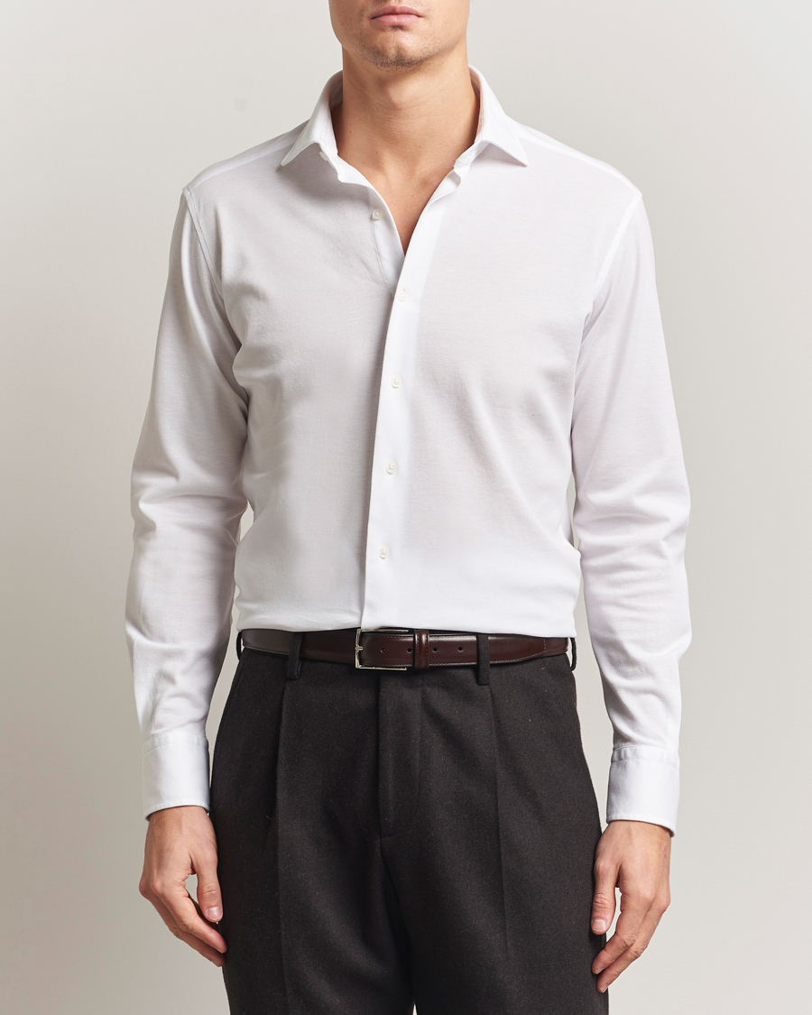 Heren | Overhemden | Grigio | Cotton Jersey Shirt White