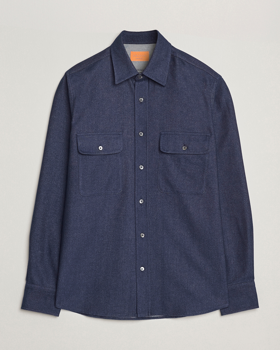 Heren | Overhemden | Grigio | Heavy Twill Overshirt Navy