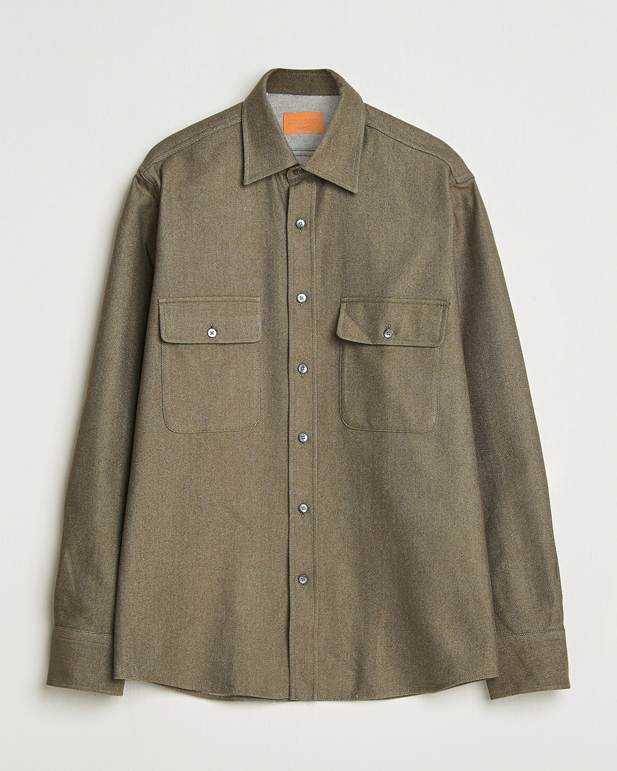 Heren | Overhemden | Grigio | Heavy Twill Overshirt Military