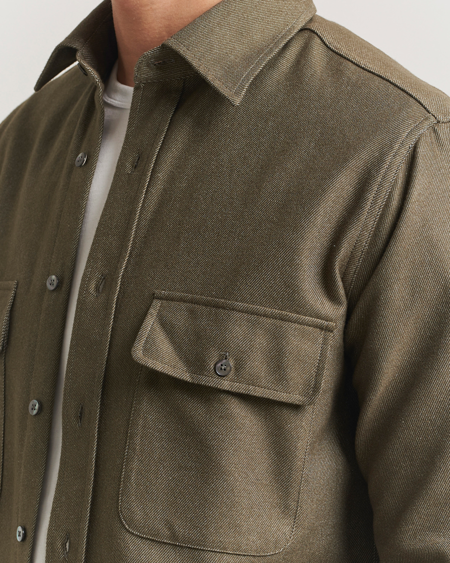 Heren | Overhemden | Grigio | Heavy Twill Overshirt Military