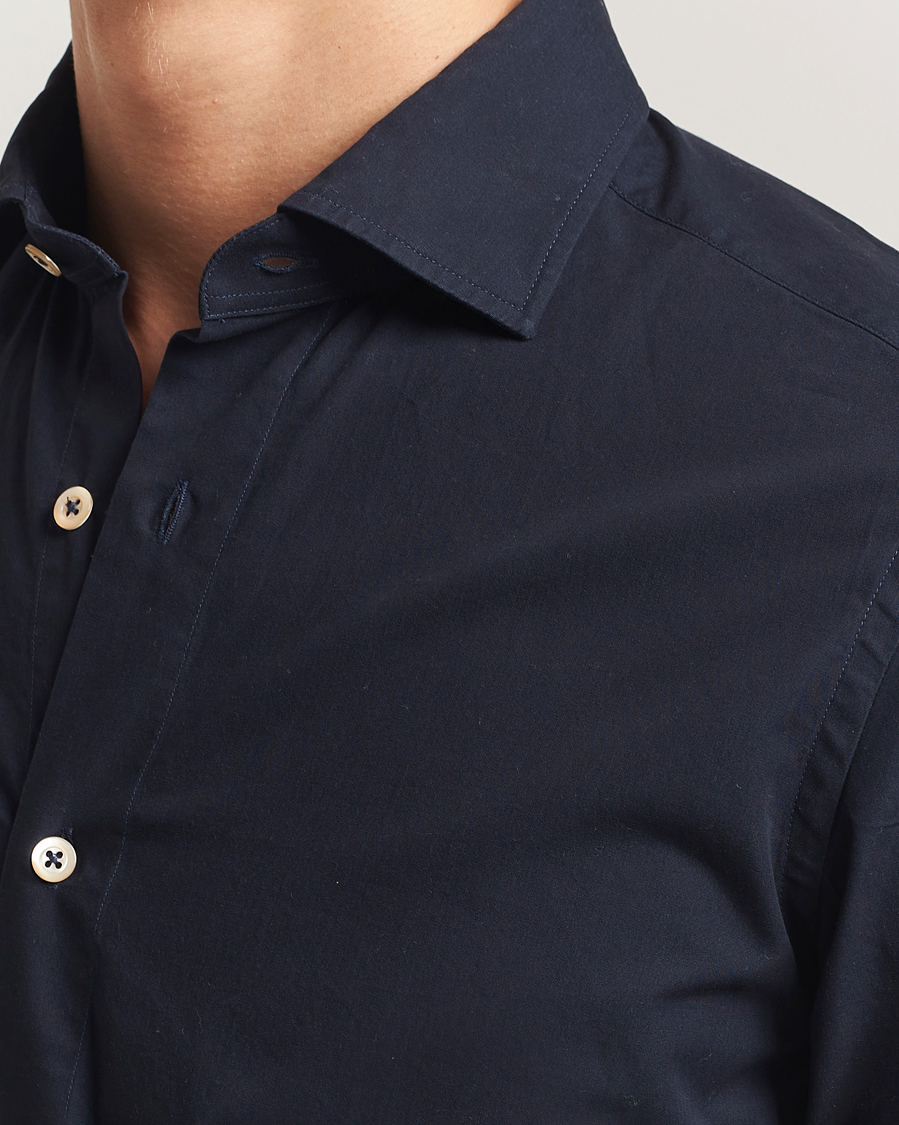 Heren | Overhemden | Grigio | Cotton Twill Shirt Navy