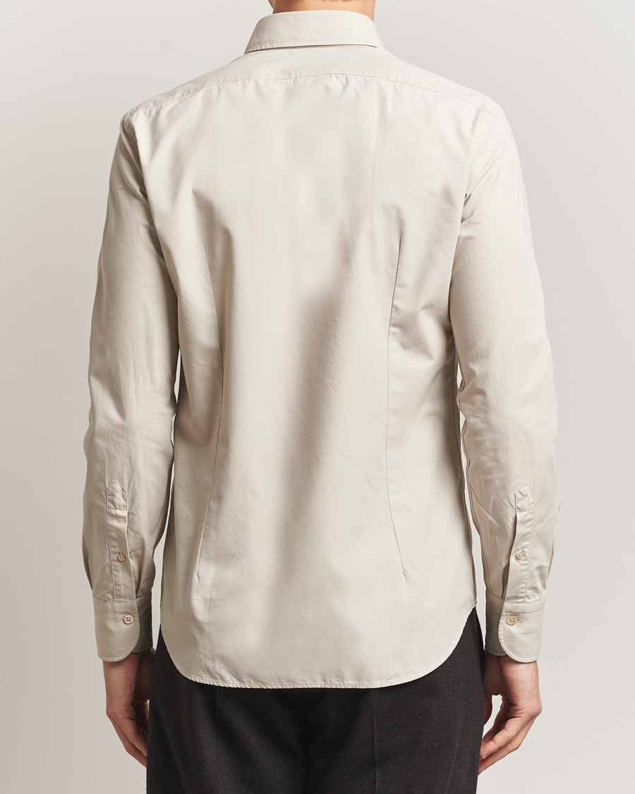 Heren | Overhemden | Grigio | Cotton Twill Shirt Beige