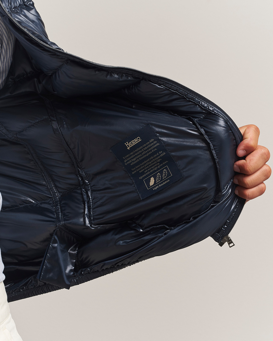 Heren | Jassen | Herno | Piumino Nylon Bomber Navy