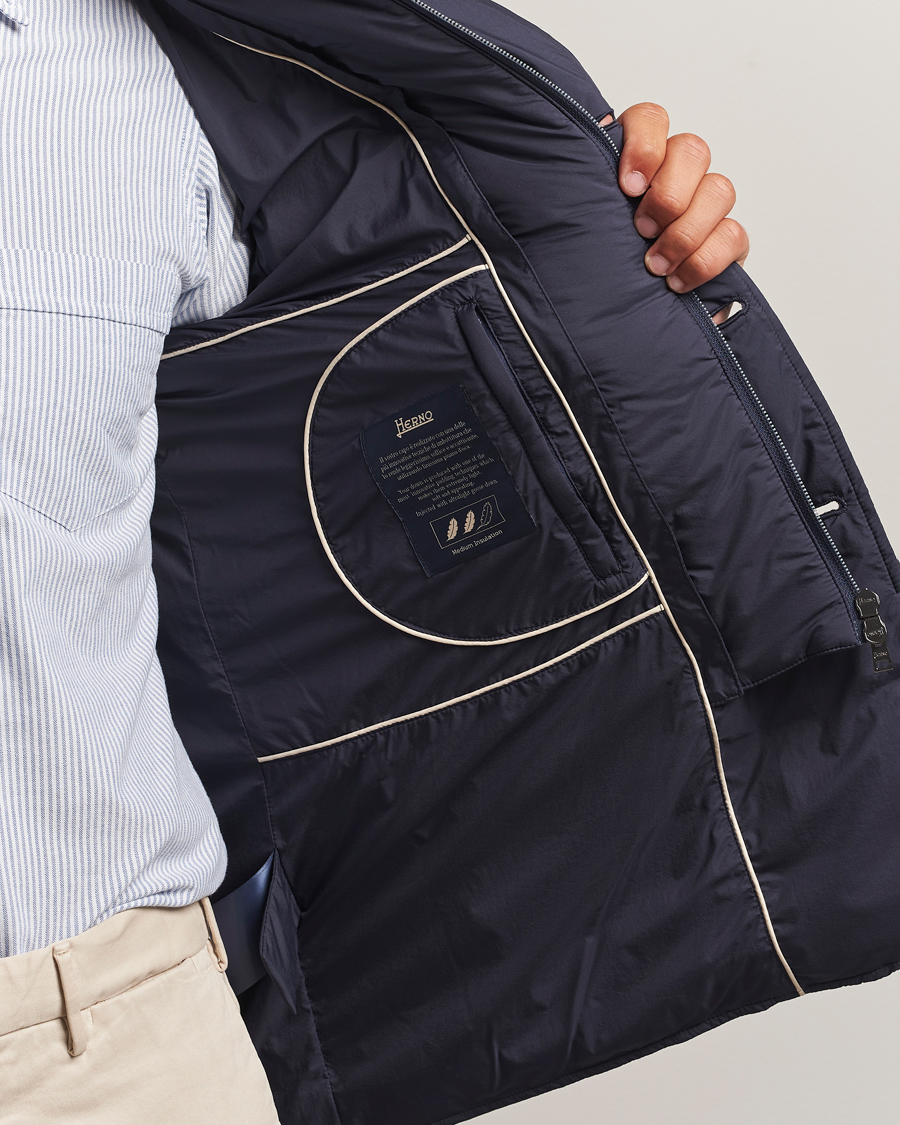 Heren | Jassen | Herno | Nylon Down Blazer Navy