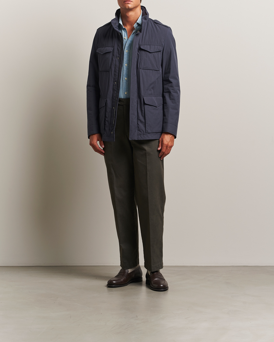 Heren | Jassen | Herno | Soft Nylon Field Jacket Navy