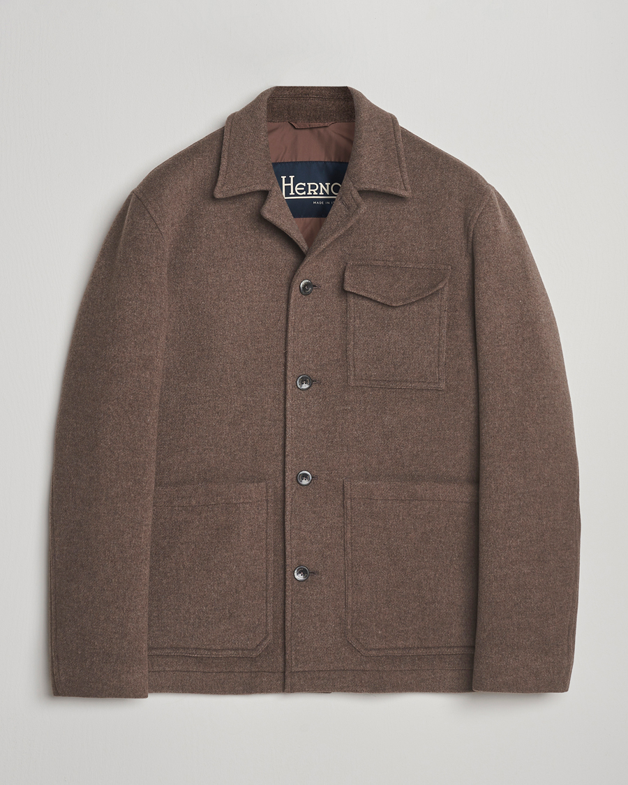 Heren | Jassen | Herno | Soft Wool Field Jacket Beige