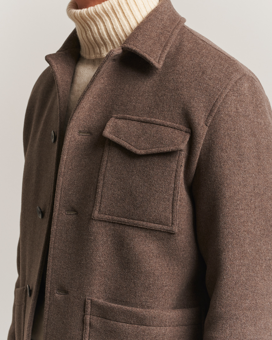 Heren | Jassen | Herno | Soft Wool Field Jacket Beige