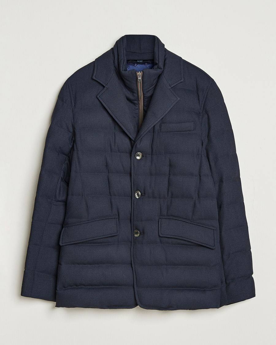 Heren | Jassen | Herno | Flannel Down Blazer Navy