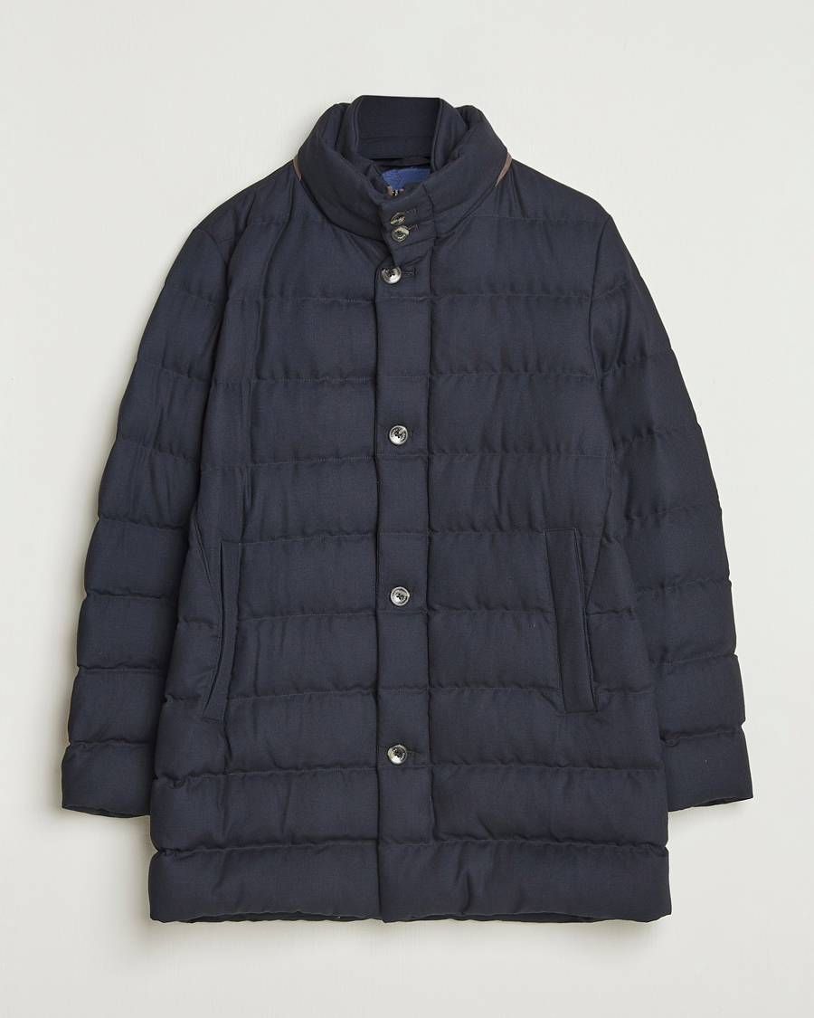 Heren | Jassen | Herno | Flannel Down Coat Navy