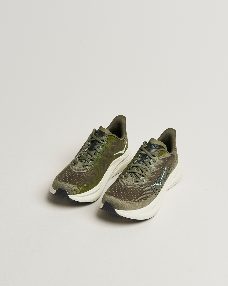 Heren | Hardloopschoenen | Hoka | One Mach 6 Running Sneakers Antique Olive/Truffle Salt