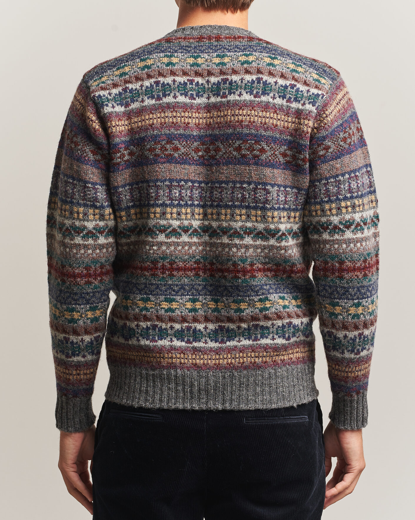 Heren | Truien | Jamieson's of Shetland | Jamiesons Of Shetland All Over Fair Isle Pullover Crew Neck Multi