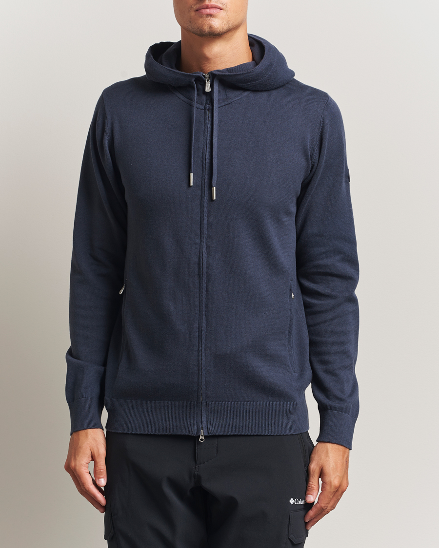 Heren | Truien | Sail Racing | Bowman Knitted Full Zip Hoodie Navy