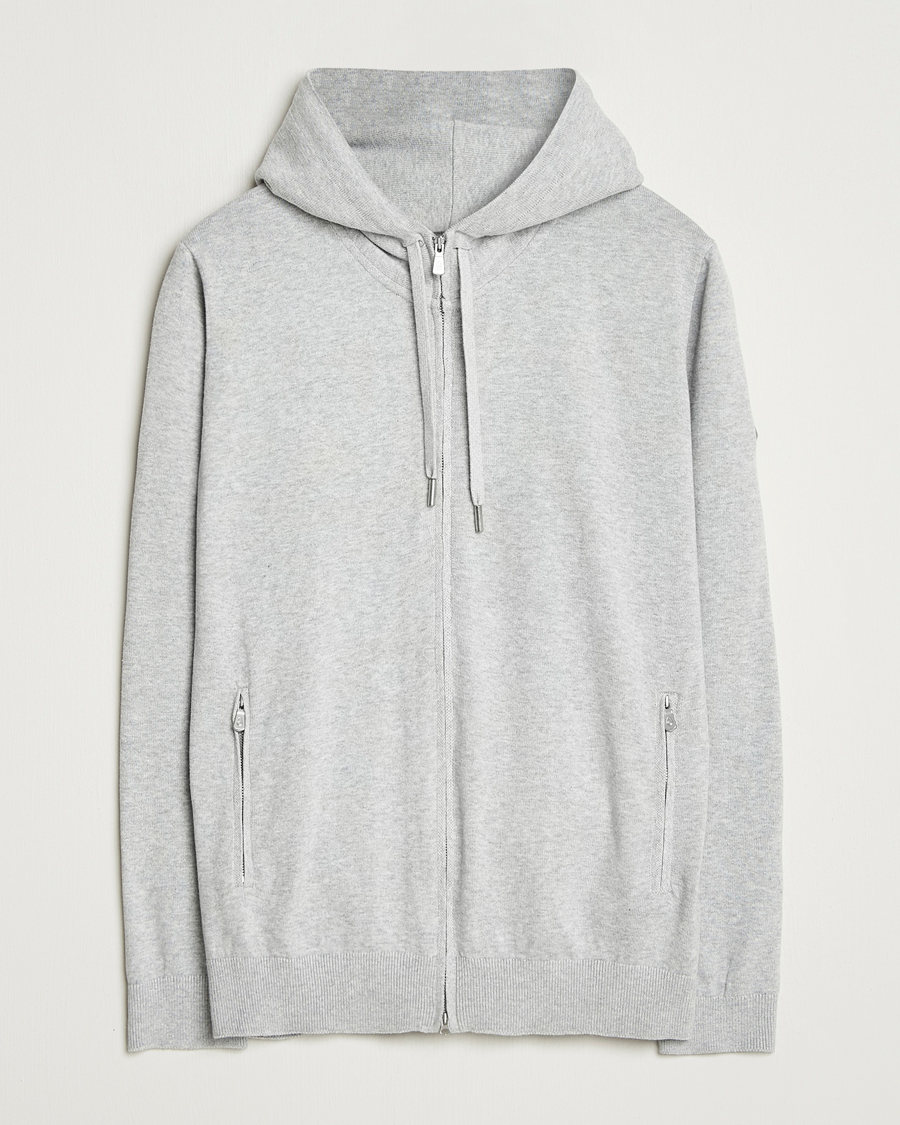 Heren | Truien | Sail Racing | Bowman Knitted Full Zip Hoodie Grey Melange