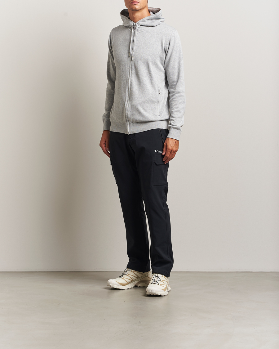 Heren | Truien | Sail Racing | Bowman Knitted Full Zip Hoodie Grey Melange