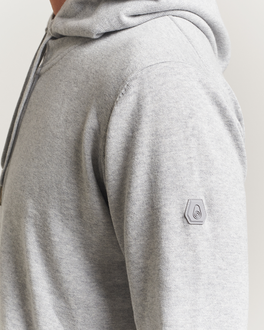 Heren | Truien | Sail Racing | Bowman Knitted Full Zip Hoodie Grey Melange