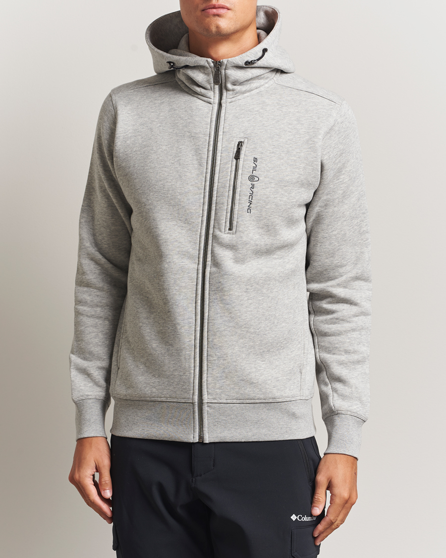 Heren | Truien | Sail Racing | Bowman Full Zip Hoodie Grey Melange