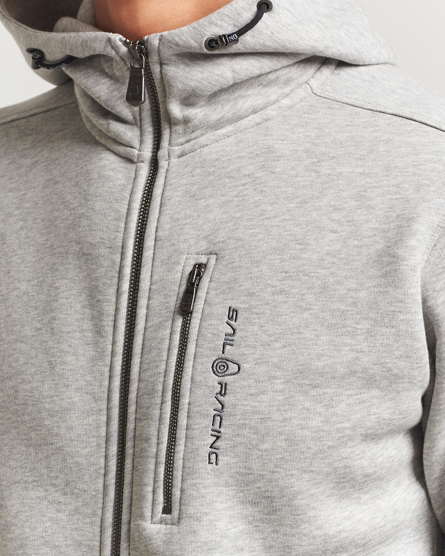 Heren | Truien | Sail Racing | Bowman Full Zip Hoodie Grey Melange