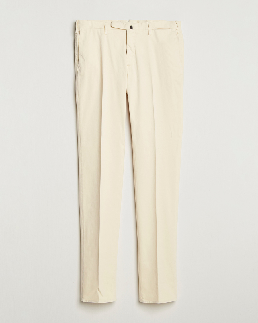 Heren | Broeken | Incotex | Slim Fit Cotton Stretch Chinos Off White