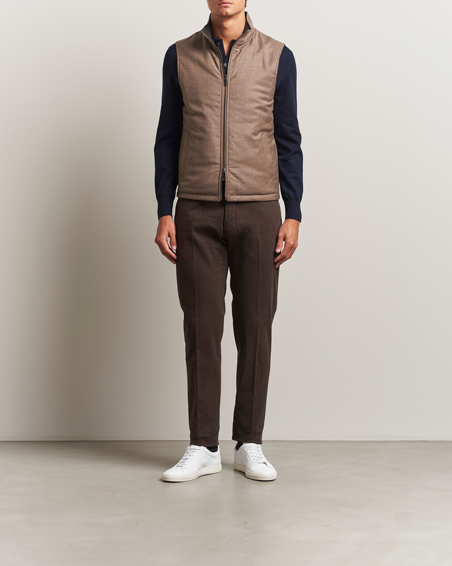 Heren | Broeken | Incotex | Slim Fit Cotton Stretch Chinos Dark Brown
