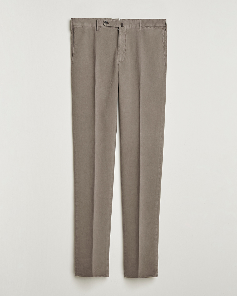 Heren | Broeken | Incotex | Regular Fit Cotton Stretch Chinos Grey