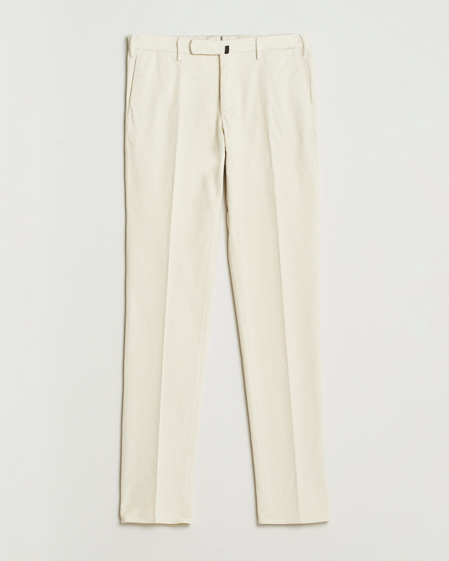 Heren | Broeken | Incotex | Slim Fit Baby Corduroy Trousers Off White