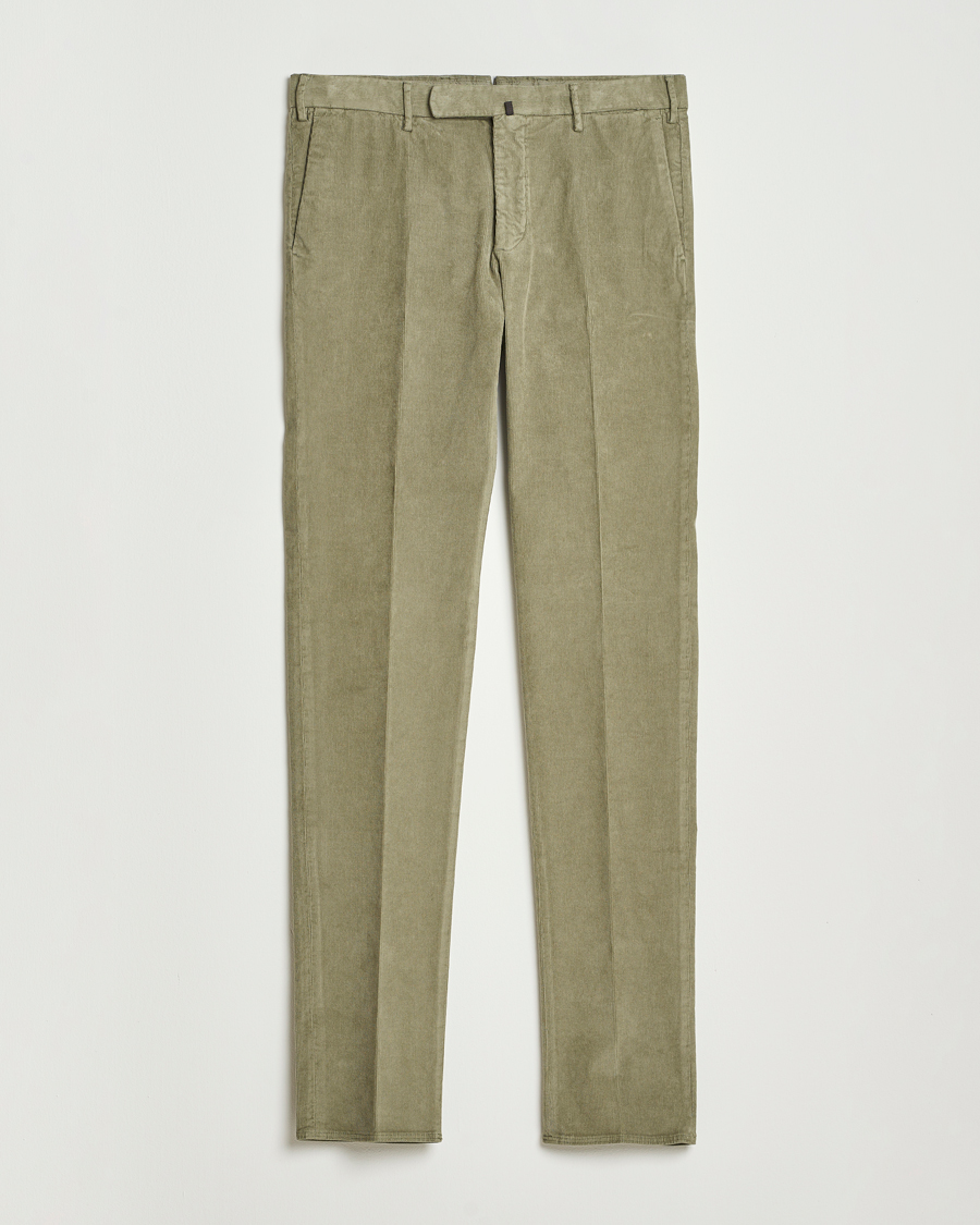 Heren | Broeken | Incotex | Slim Fit Baby Corduroy Trousers Sage