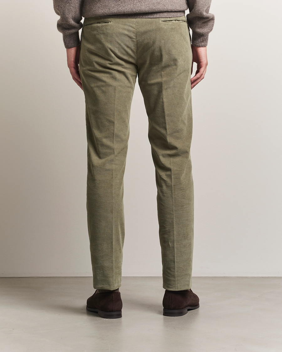 Heren | Broeken | Incotex | Slim Fit Baby Corduroy Trousers Sage