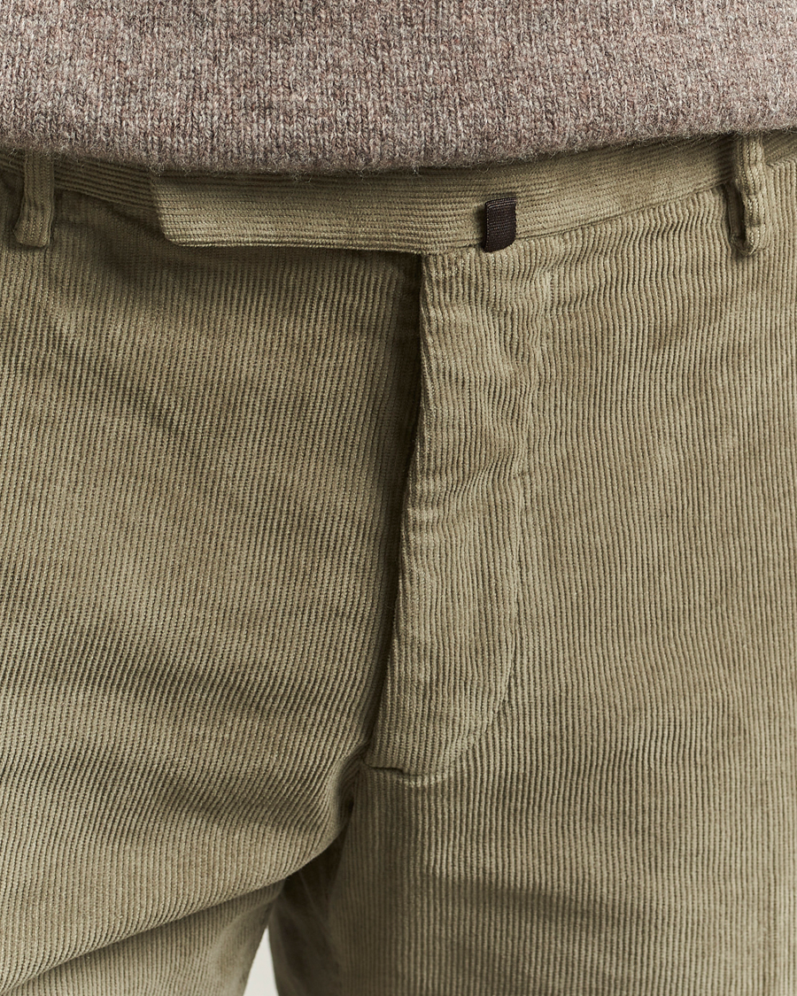 Heren | Broeken | Incotex | Slim Fit Baby Corduroy Trousers Sage