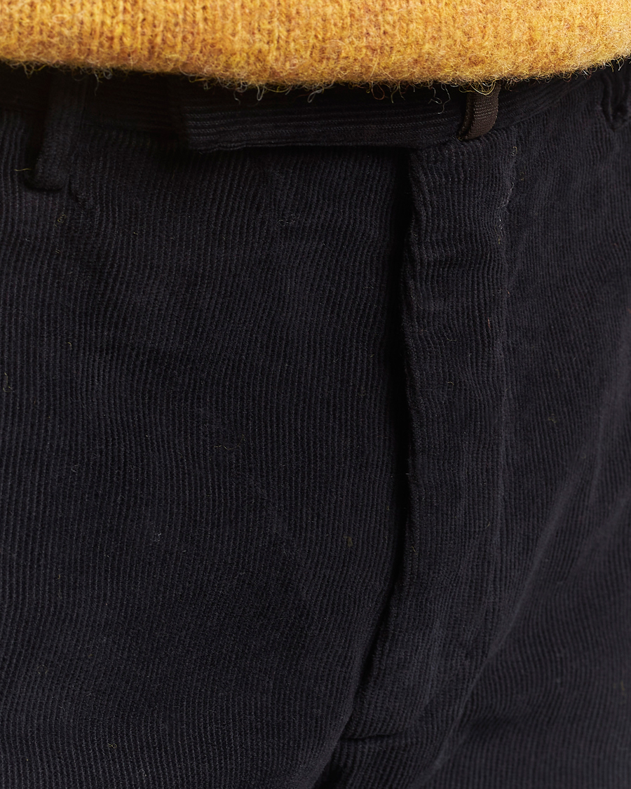 Heren | Broeken | Incotex | Slim Fit Baby Corduroy Trousers Navy