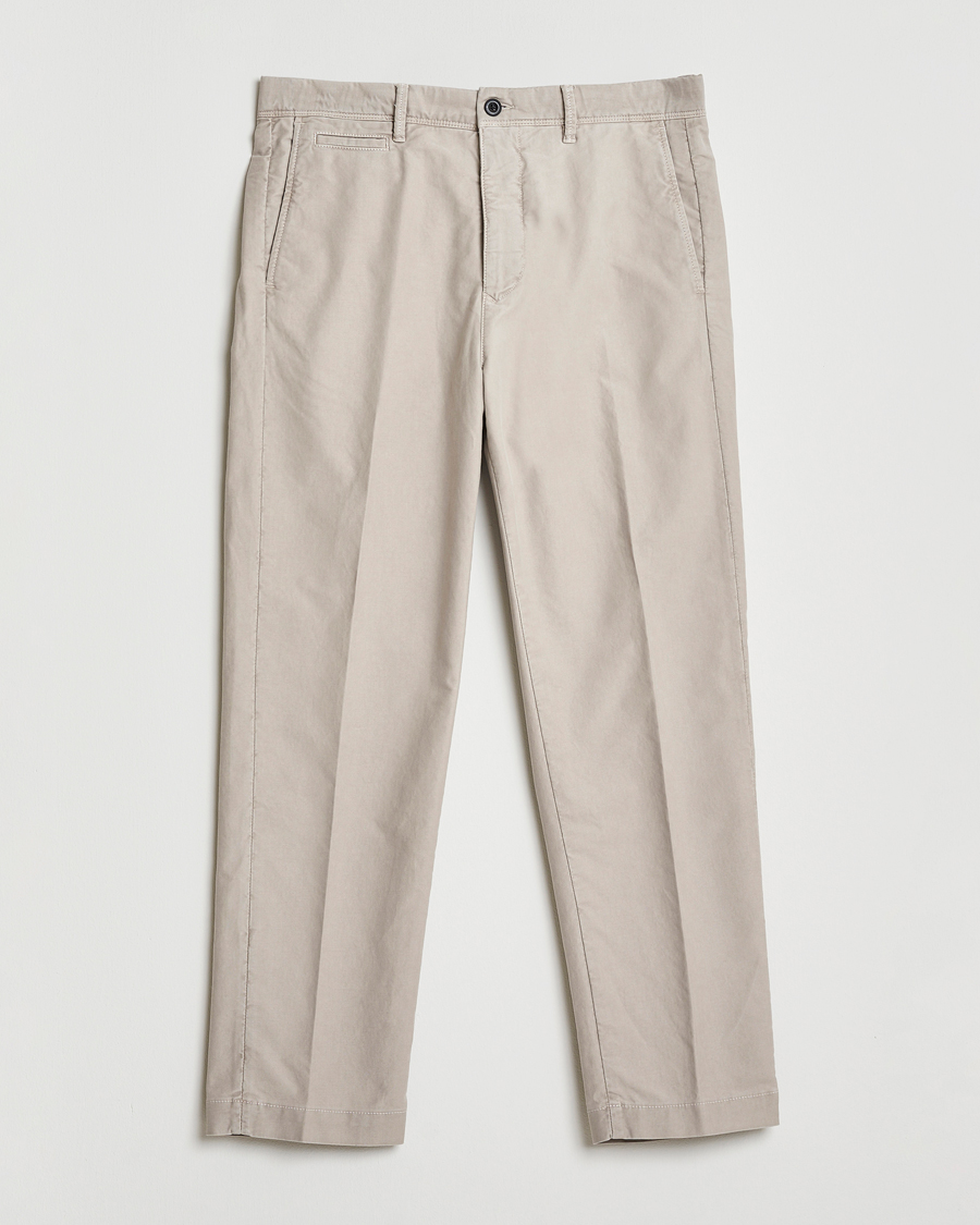 Heren | Broeken | Incotex | Regular Fit Garment Dyed Slacks Beige