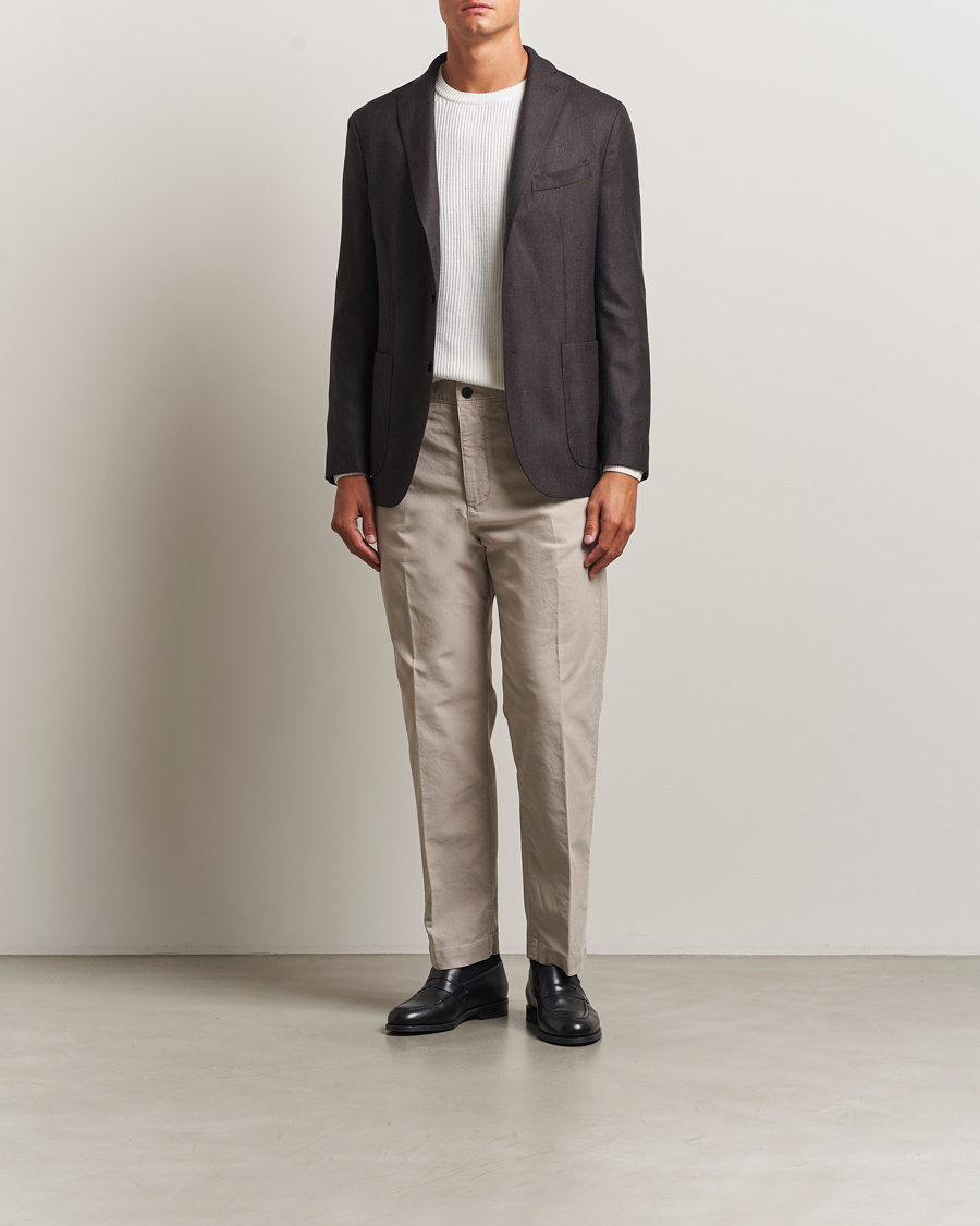 Heren | Broeken | Incotex | Regular Fit Garment Dyed Slacks Beige